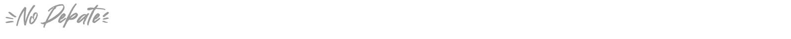No Debate font preview